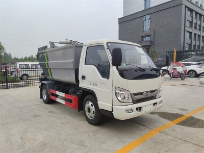 國六標(biāo)準(zhǔn)排放 后裝5方掛桶垃圾車 適合窄小道路的自裝卸式垃圾清運(yùn)車